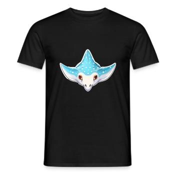 Raie Océan Motif Amoureux de la Mer - T-shirt homme - noir - Devant - AI Model Male 178 light (178cm)