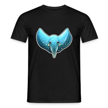Raie Océan Motif Amoureux de la Mer - T-shirt homme - noir - Devant - AI Model Male 178 light (178cm)