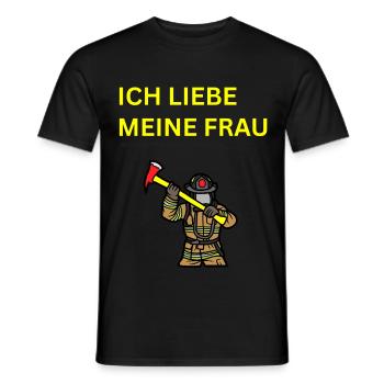 Feuerwehr - ich liebe meine Frau - Männer T-Shirt - Schwarz - Vorne - AI Model Male 178 light (178cm)