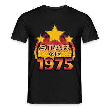 1975 Birthday Retro Vintage Gift - Men's T-Shirt - black - Front - AI Model Male 178 light (178cm)