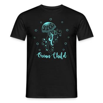 Coole Ocean Child Geschenke. Liebe das Meer - Männer T-Shirt - Schwarz - Vorne - AI Model Male 178 light (178cm)