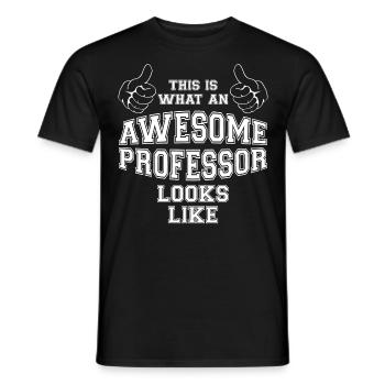 So sieht ein genialer Professor aus wie Geschenke - Männer T-Shirt - Schwarz - Vorne - AI Model Male 178 light (178cm)