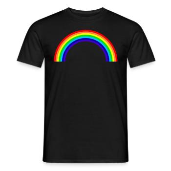 Bogen in Den Himmel - Männer T-Shirt - Schwarz - Vorne - AI Model Male 178 light (178cm)