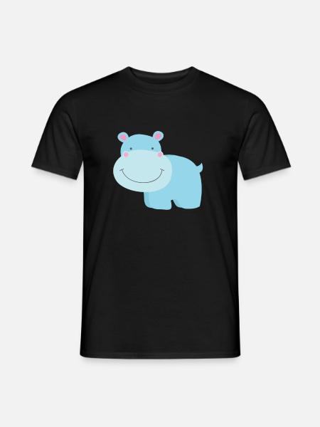 Baby Nilpferd - Männer T-Shirt - Schwarz