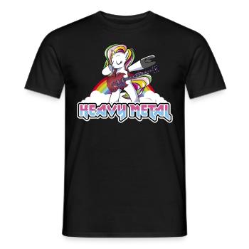 death metal unicorn 3 - Männer T-Shirt - Schwarz - Vorne - AI Model Male 178 light (178cm)
