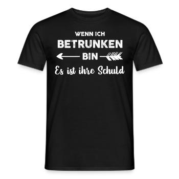 quand je suis ivre - T-shirt homme - noir - Devant - AI Model Male 178 light (178cm)