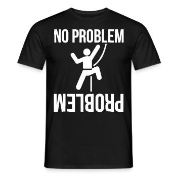 No Problem Funny Novelty Rock Climbing Gif - Men's T-Shirt - black - Front - AI Model Male 178 light (178cm)
