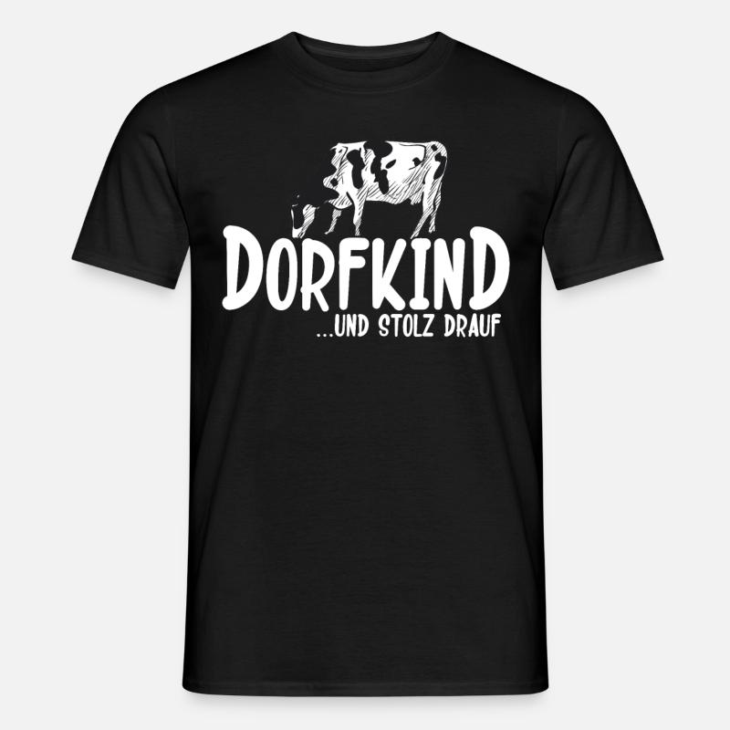 Dorfkind Sprüche design von Dorfkind Acker by - Männer T-Shirt - Schwarz