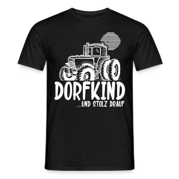 Dorfkind Sprüche design von Dorfkind Acker by - Men's T-Shirt - black - Front - AI Model Male 178 light (178cm)