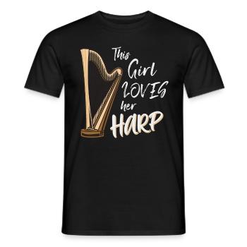 Harpiste Harpe Harpe - T-shirt homme - noir - Devant - AI Model Male 178 light (178cm)
