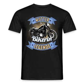 Bikerin Mutter Motorräder - Männer T-Shirt - Schwarz - Vorne - AI Model Male 178 light (178cm)