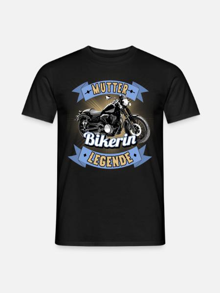 Bikerin Mutter Motorräder - Männer T-Shirt - Schwarz