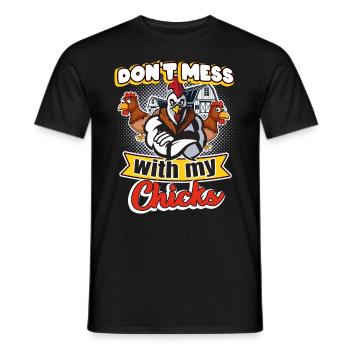 Poulets Poulailler Plaisir - T-shirt homme - noir - Devant - AI Model Male 178 light (178cm)