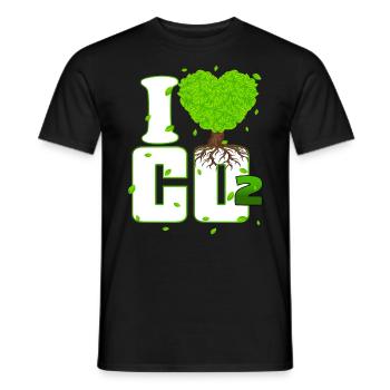 I LOVE CO2 diesel driver freedom FCK GRN anti green - Men's T-Shirt - black - Front - AI Model Male 178 light (178cm)