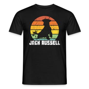 Style vintage Jack Russell - T-shirt homme - noir - Devant - AI Model Male 178 light (178cm)