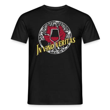 In vino veritas - Männer T-Shirt - Schwarz - Vorne - AI Model Male 178 light (178cm)