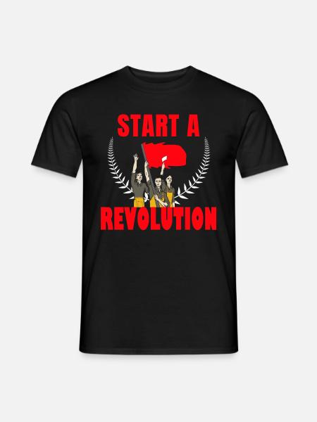 Start a revolution communism - Men's T-Shirt - black