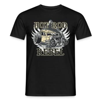 Hot rod voitures classiques voitures anciennes - T-shirt homme - noir - Devant - AI Model Male 178 light (178cm)