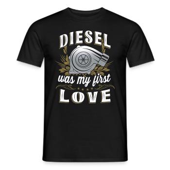 Diesel was my first love - Men's T-Shirt - black - Front - AI Model Male 178 light (178cm)