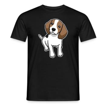 Beagle, Hund, Hunderasse, Comic, Geschenkidee - Männer T-Shirt - Schwarz - Vorne - AI Model Male 178 light (178cm)