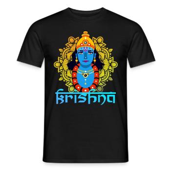 Krishna Mandala Hinduismus Geschenk - Männer T-Shirt - Schwarz - Vorne - AI Model Male 178 light (178cm)