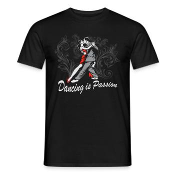 Tango La danse est passion couple de danse - T-shirt homme - noir - Devant - AI Model Male 178 light (178cm)