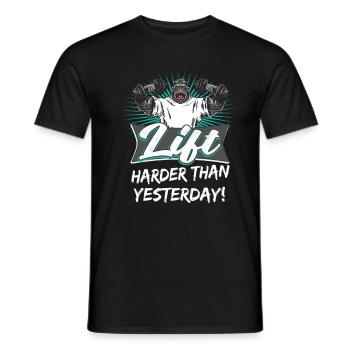 Formation de culturiste de motivation d'entraînement - T-shirt homme - noir - Devant - AI Model Male 178 light (178cm)
