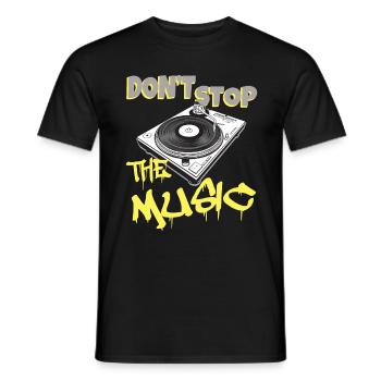 Platine vinyle DJ - T-shirt homme - noir - Devant - AI Model Male 178 light (178cm)