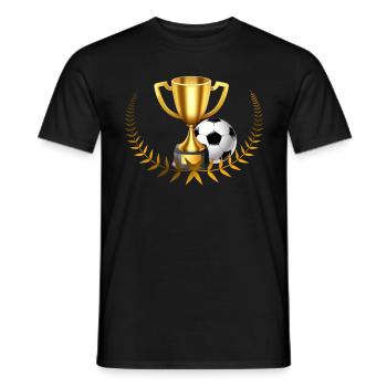 Cup winner soccer team - Men's T-Shirt - black - Front - AI Model Male 178 light (178cm)