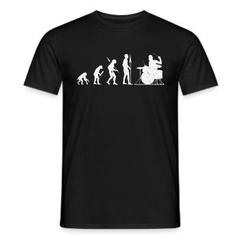 Drummer Evolution - Männer T-Shirt - Schwarz - Vorne - AI Model Male 178 light (178cm)