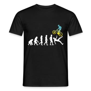 vélo évolution - T-shirt homme - noir - Devant - AI Model Male 178 light (178cm)