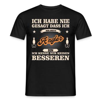 Angler Spruch Witziges Geschenk - Männer T-Shirt - Schwarz - Vorne - AI Model Male 178 light (178cm)