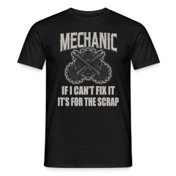 car Mechanic - Men's T-Shirt - black - Front - AI Model Male 178 light (178cm)