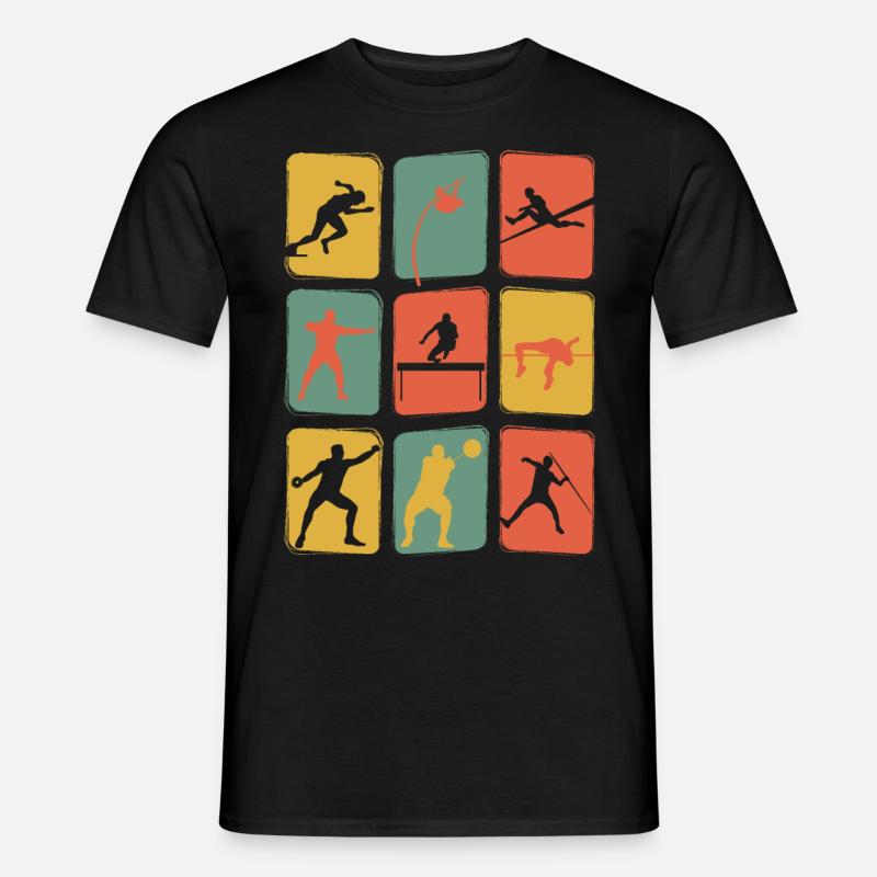 Athlétisme Vintage Rétro Athlétisme - T-shirt homme - noir