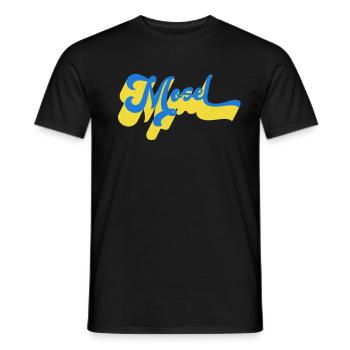 Lettrage vintage Mosel Heimat - T-shirt homme - noir - Devant - AI Model Male 178 light (178cm)