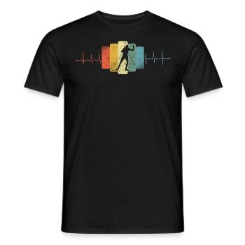 Battement de coeur biathlon vintage - T-shirt homme - noir - Devant - AI Model Male 178 light (178cm)