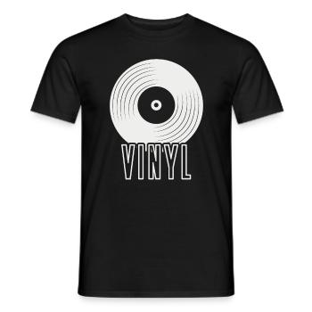 Vinyl - Männer T-Shirt - Schwarz - Vorne - AI Model Male 178 light (178cm)