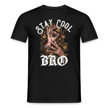 Stay Cool Bro - Männer T-Shirt - Schwarz - Vorne - AI Model Male 178 light (178cm)