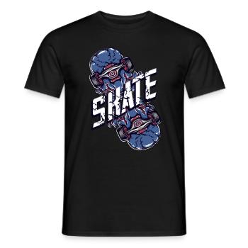 skateboard - Men's T-Shirt - black - Front - AI Model Male 178 light (178cm)