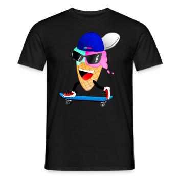 Glace patineuse drôle - T-shirt homme - noir - Devant - AI Model Male 178 light (178cm)