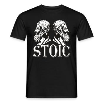Stoic philosopher - Men's T-Shirt - black - Front - AI Model Male 178 light (178cm)