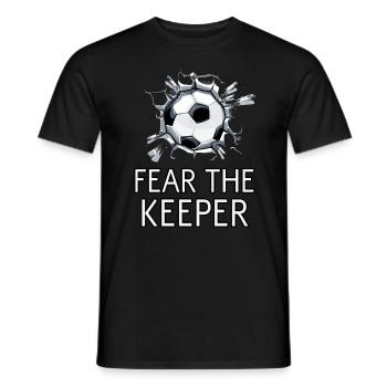 Gardien de but drôle disant football - T-shirt homme - noir - Devant - AI Model Male 178 light (178cm)