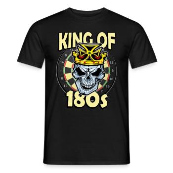 Darts king of the 180s - Men's T-Shirt - black - Front - AI Model Male 178 light (178cm)
