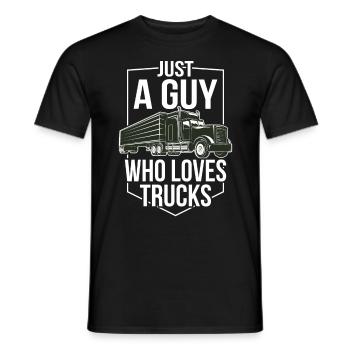 Trucker Trucks Liebhaber - Männer T-Shirt - Schwarz - Vorne - AI Model Male 178 light (178cm)