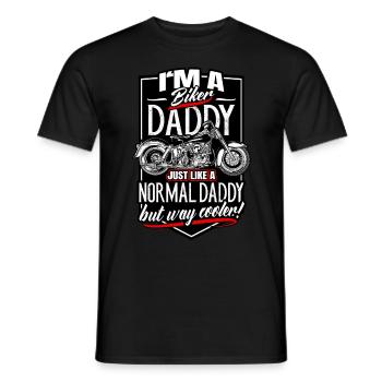 Motocycliste cool biker papa - T-shirt homme - noir - Devant - AI Model Male 178 light (178cm)