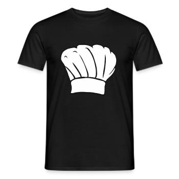 Chef hat amateur cook baker cook gift cook - Men's T-Shirt - black - Front - AI Model Male 178 light (178cm)