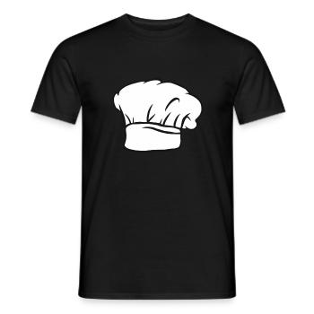 Bonnet cuisinier cadeau - T-shirt homme - noir - Devant - AI Model Male 178 light (178cm)