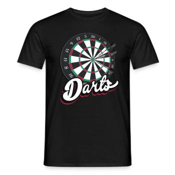 Cadeaux de fléchettes vintage - T-shirt homme - noir - Devant - AI Model Male 178 light (178cm)