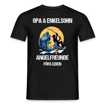 Angler Opa Angeln Geschenk - Männer T-Shirt - Schwarz - Vorne - AI Model Male 178 light (178cm)
