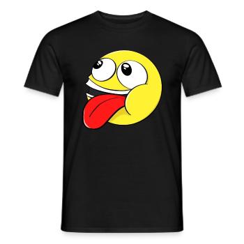 Smile Face Fun Smilies Cartoon Smilie Smile - T-shirt homme - noir - Devant - AI Model Male 178 light (178cm)